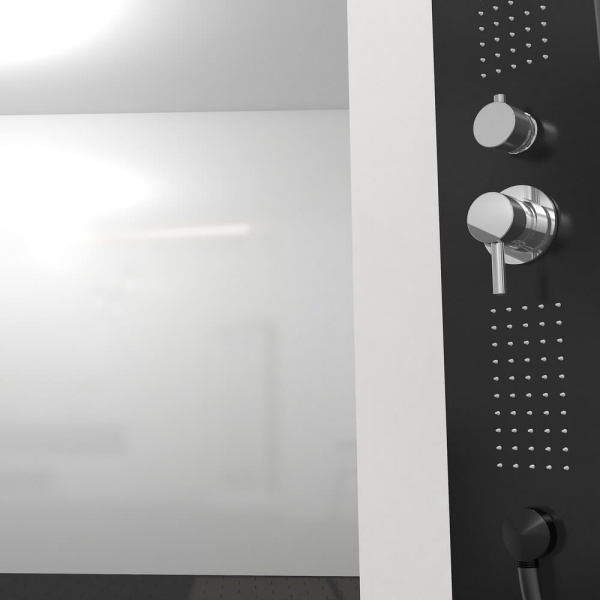 Душевая кабина Black&White Galaxy G8701 90x90 см с гидромассажем 8701900 (детальная фотография), со средним поддоном