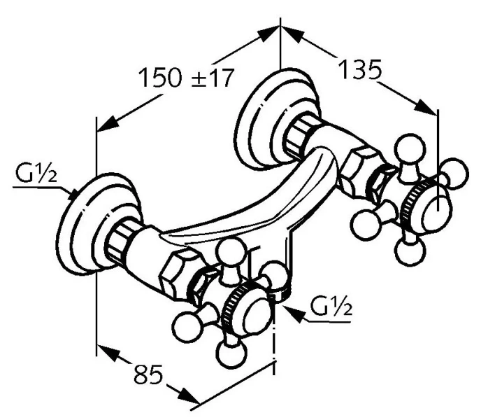 Смеситель для душа Kludi 1926 позолоченный 5161045G4 (детальная фотография), для душа