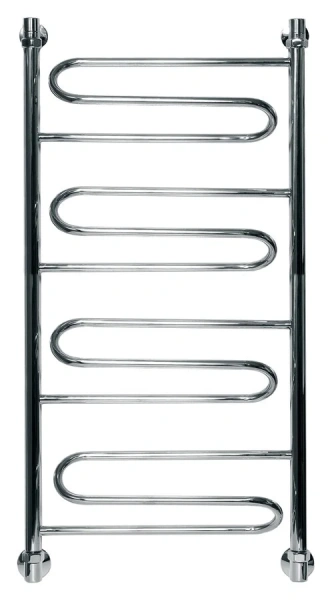 Полотенцесушитель водяной Ника Curve 100x60 см хром ЛЗ 100/60 (детальная фотография), современные, hi-tech