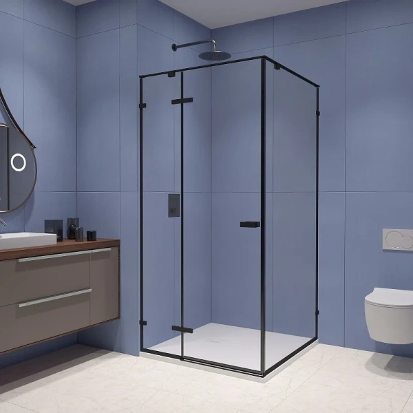 Душевой уголок RGW Stilvoll SV-030B 100x100 см профиль черный, стекло прозрачное 353203000-14 (детальная фотография)