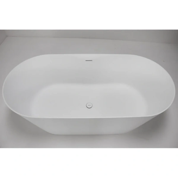 Ванна из искусственного камня Abber Stein 160x70 см белая матовая AS9626 (детальная фотография), отдельностоящие