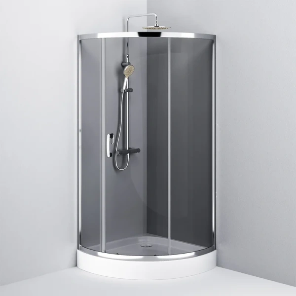 Душевой уголок Am.Pm Like 90x90 см стекло тонированное W83G-315-090CG (детальная фотография), хром