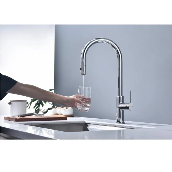 Смеситель для питьевой воды Paulmark Galant хром Ga213077-CR (детальная фотография), на мойку, на столешницу