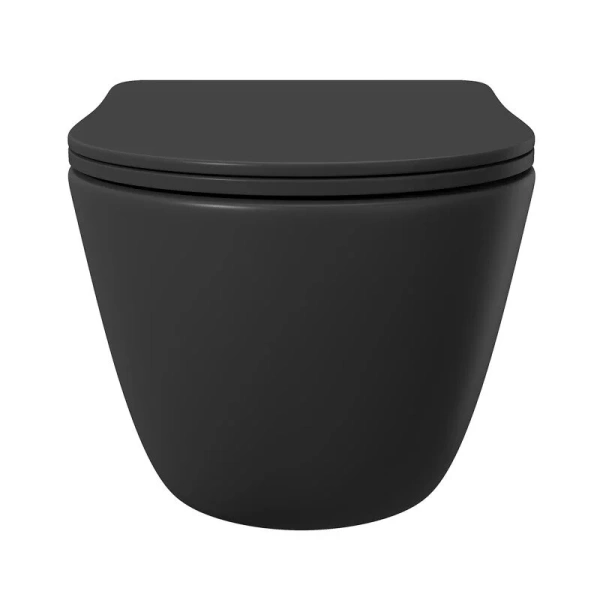 Унитаз подвесной Aqueduto Ovo черный матовый OVO0140 (детальная фотография) index_1