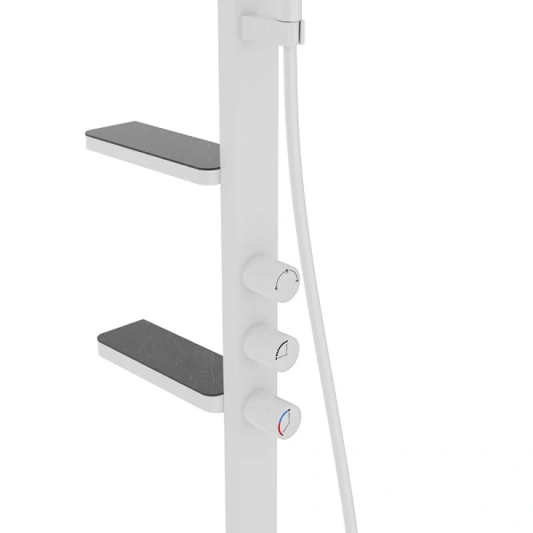 Душевая стойка Vincea Inspire белая VSFS-3I11W (детальная фотография), настенные
