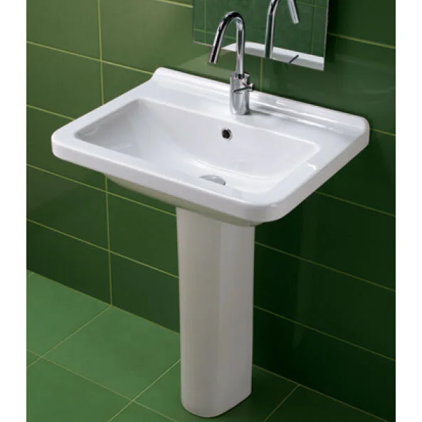 Раковина подвесная Hatria Erika Pro 65х45 см YXBE01 (детальная фотография), подвесные, накладные (на столешницу)