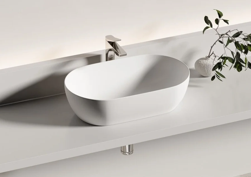 Раковина Ceramica Nova Twist 50 см белая матовая CN12001MW (детальная фотография), белые