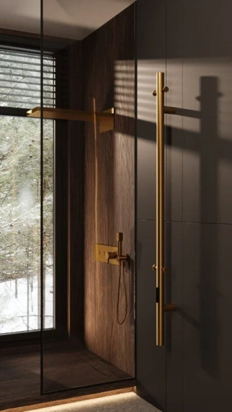 Полотенцесушитель электрический Boheme Uno 12x150 см золото матовое 726-MG (детальная фотография), золото