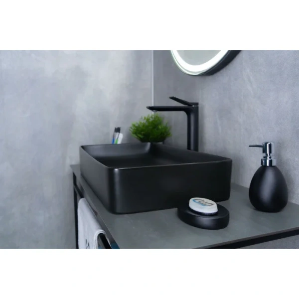 Раковина GID Geometrico Bm9396 60 см черная матовая 53344 (детальная фотография), 60 см