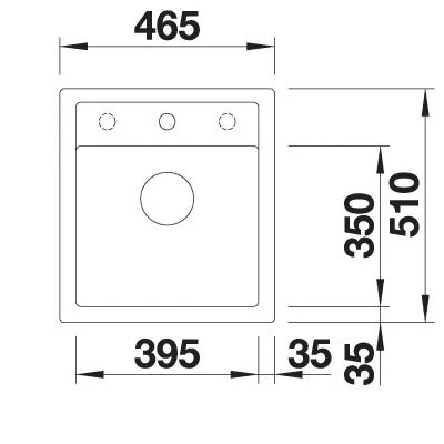 Мойка для кухни, цвет антрацит, Blanco Dalago 45-F 517166 (детальная фотография), из натурального камня