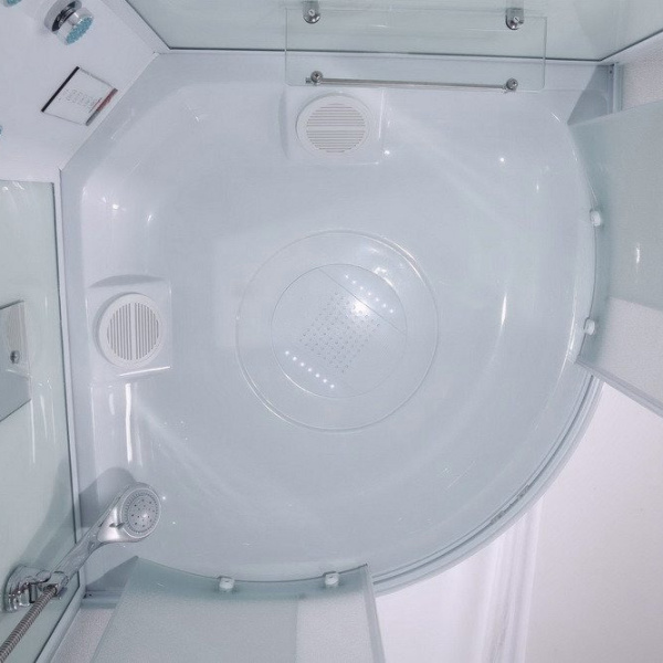 Душевая кабина Timo Eco 100х100 см стекло рифленое TE-0701 (детальная фотография), со средним поддоном