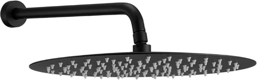 Верхний душ BERGES Ventas черный матовый 074004 (детальная фотография), верхние души
