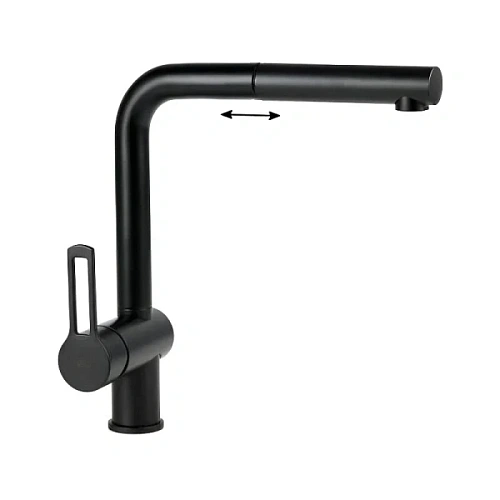 Смеситель для кухни Paffoni Ringo черный - фото 3