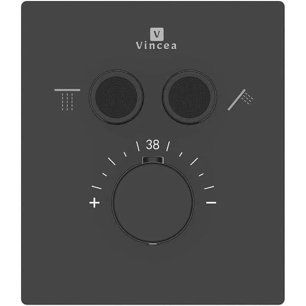 Смеситель для душа Vincea черный VSCV-321T-MMB (детальная фотография), современные, hi-tech