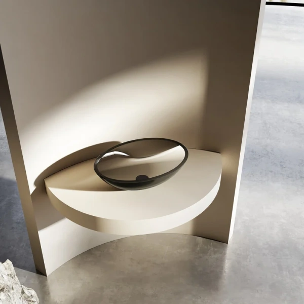 Раковина Abber Kristall 50 см черная AT2802Onyx (детальная фотография), накладные (на столешницу), пристенные