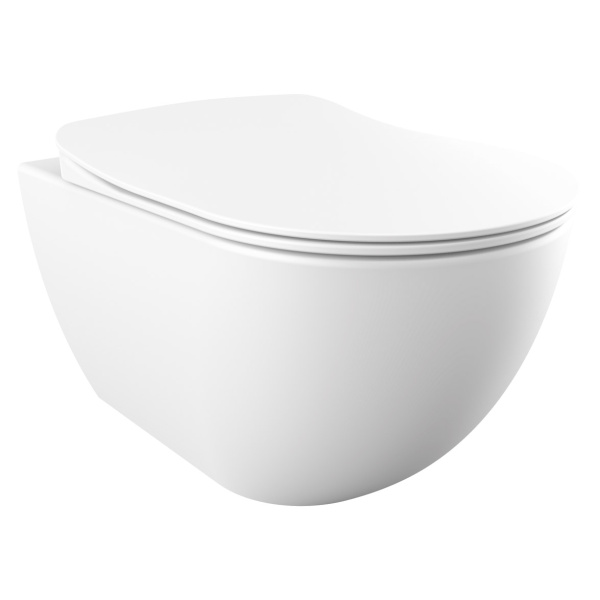 Унитаз подвесной Creavit Free белый матовый FE320-11MB00E-0000 (детальная фотография)