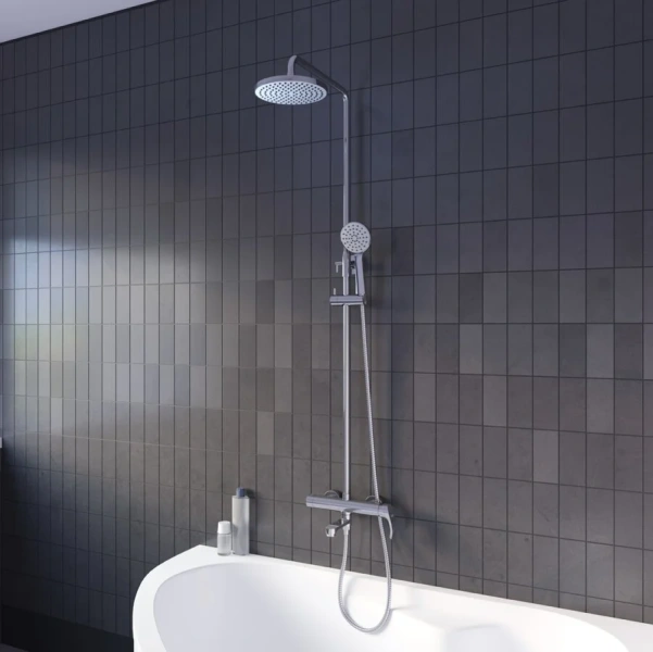 Душевая стойка IDDIS Joker хром JOKSB1Fi06 (детальная фотография), с изливом