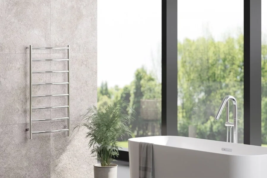 Полотенцесушитель электрический Сунержа Галант 4.0 50х100 см левый без покрытия 00-0830-1050 (детальная фотография), электрические с наружной вилкой, электрические скрытого подключения, левое подключение