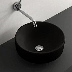 Раковина накладная черная матовая Kerasan Cento