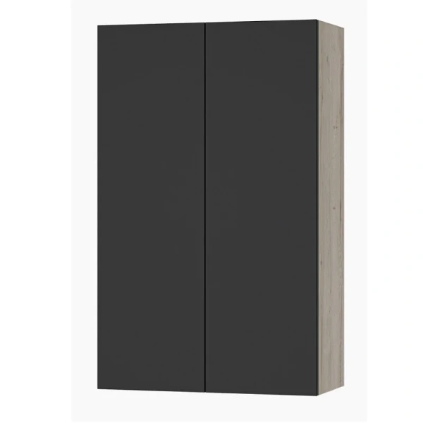 Шкаф подвесной Misty Поло 50 см антрацит/дуб Галифакс белый О-Пол08050-014По (детальная фотография), современные, hi-tech