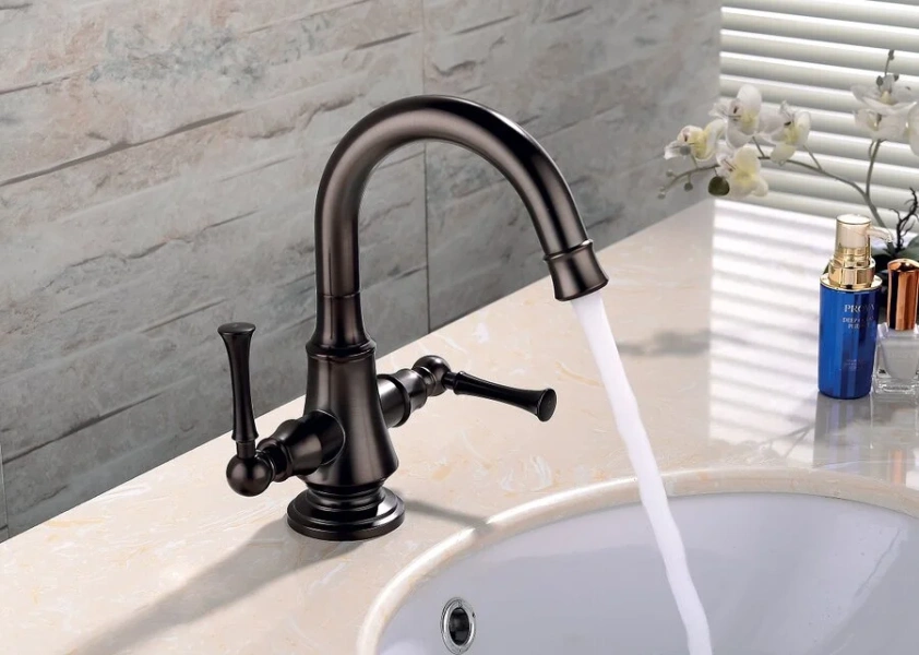 Смеситель для  раковины, черный кофе Lemark Peretto LM6307RB (детальная фотография), для раковины