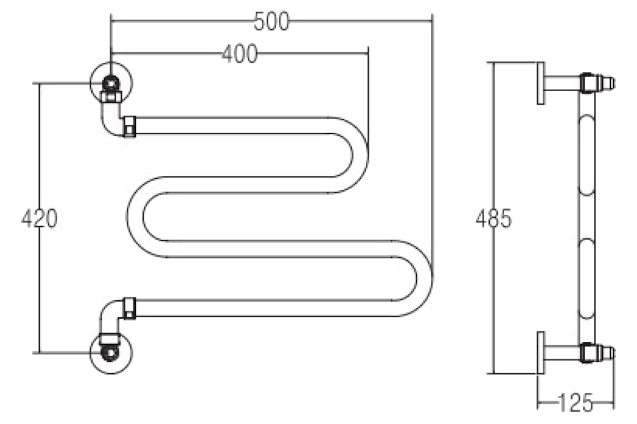 Схема (детальная фотография), с нижним подключением