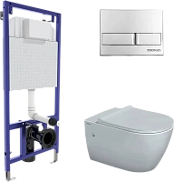 Унитаз с инсталляцией BERGES Mascon сиденье дюропласт