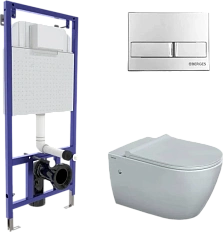 Унитаз с инсталляцией BERGES Mascon сиденье дюропласт