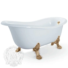 Ванна из искусственного камня Migliore Bella 170х80 см фурнитура бронза