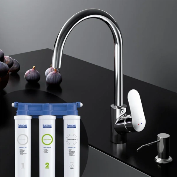 Смеситель для кухни Am.Pm Like F8007T с каналом для питьевой воды (детальная фотография), современные, hi-tech