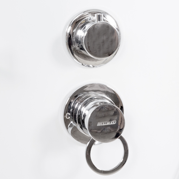 Душевая кабина Deto EM 170x90 см с крышей EM4517 (детальная фотография), со стеклянными задними стенками