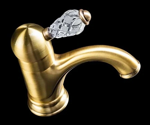 Смеситель для раковины Boheme Crystal бронза - фото 2