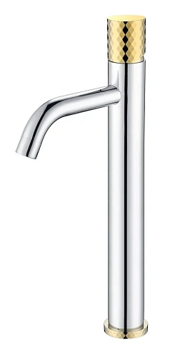 Смеситель для раковины Boheme Stick chrome diamond gold - фото 2