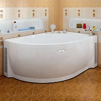 Ванна гидромассажная акриловая Vannesa Massage Мелани R 140 x 90 см, система актив хром