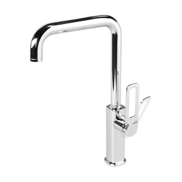 Смеситель для кухни IDDIS Slide с поворотным изливом (детальная фотография), высокие, недорогие, округлая форма