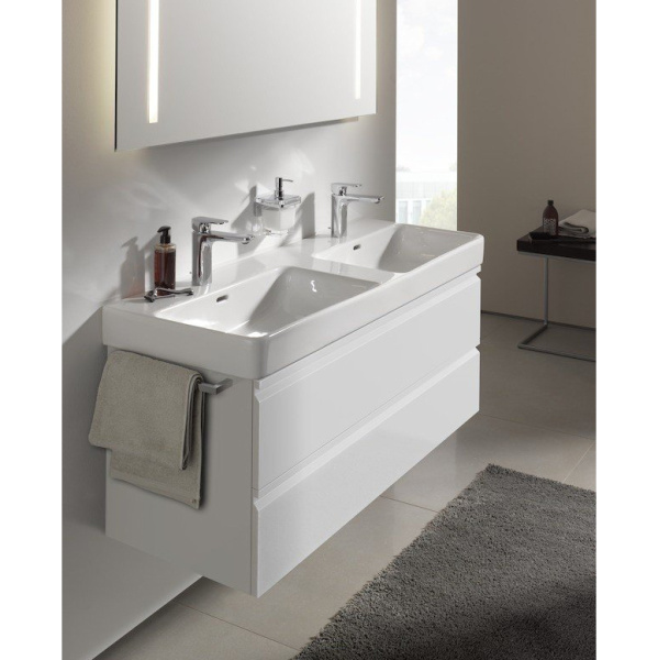 Раковина двойная Laufen Pro S 130 см с 1 отверстием под смеситель 8.1496.8.000.104.1 (детальная фотография), по запросу