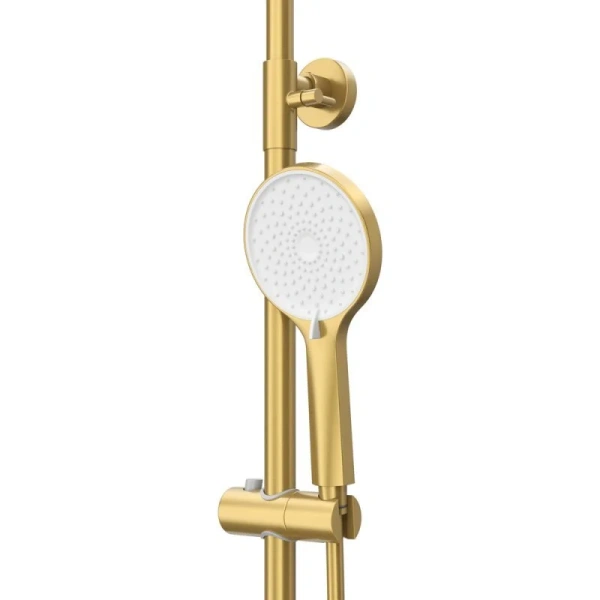 Душевая стойка Cezares Relax брашированное золото RELAX-CVD-BORO (детальная фотография), с тропическим душем