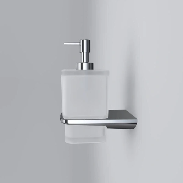 Диспенсер стеклянный для жидкого мыла AM.PM Inspire 2.0 с настенным держателем A50A36900 (детальная фотография), настенные