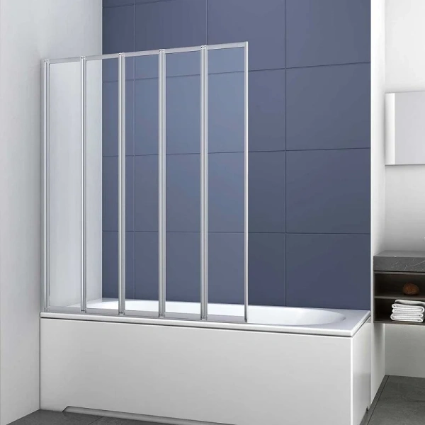 Шторка для ванны Vincea 120x140 см профиль хром VSB-32120CL (детальная фотография)