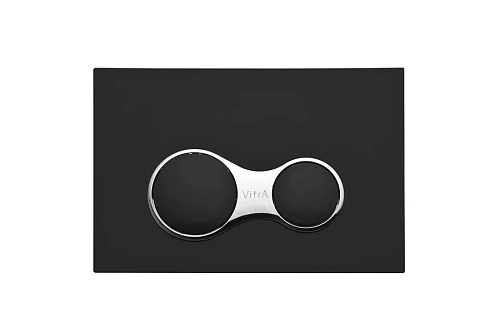 Клавиша смыва VitrA Sirius черная матовая/хром - фото 1