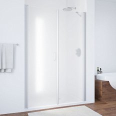 Душевая дверь профиль матовый хром стекло сатин Vegas-glass