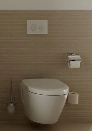 Унитаз подвесной безободковый TOTO NC CW762B (детальная фотография), c функцией биде