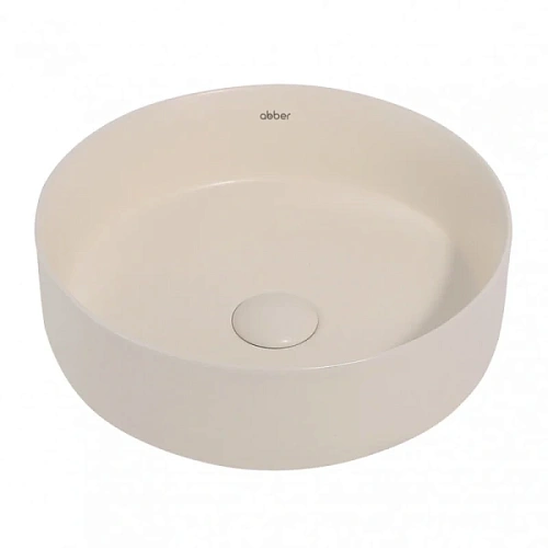 Раковина Abber Bequem 36 см светло-бежевая матовая - фото 7