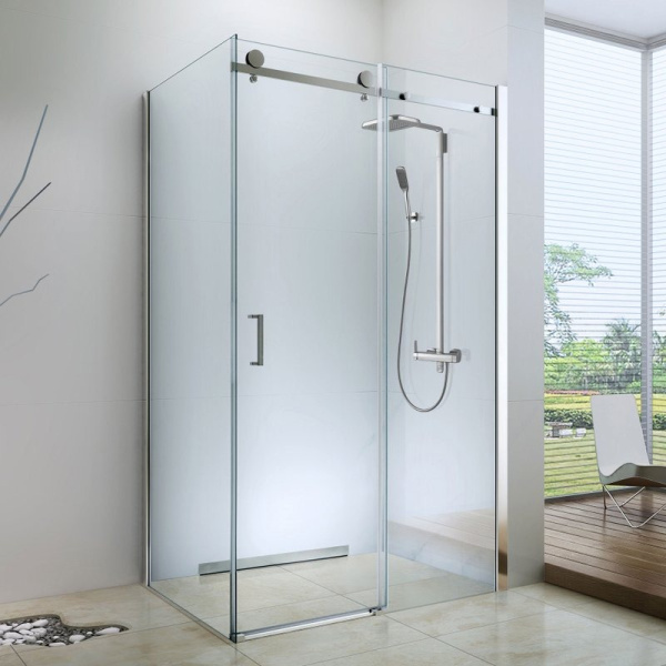 Душевой уголок BERGES Gelios 120x90 см профиль хром сильвер 061019 (детальная фотография), прямоугольные