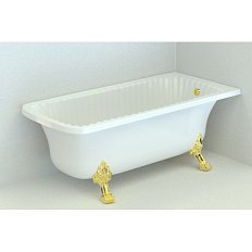 Ванна из искусственного камня Migliore Olivia Angolare 174х80 см фурнитура золото