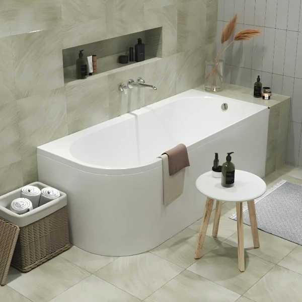 Ванна акриловая 1MarKa Alisa 01али1775лкп/01али1775пкп, 170 x 75 см, левая/правая, цвет белый (детальная фотография), белые