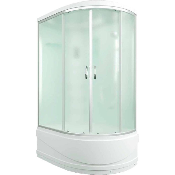 Душевая кабина левосторонняя, задняя стенка белая, стекло матовое, Erlit Comfort ER4512TPL-C3 ER4512TPL-C3-RUS (детальная фотография)