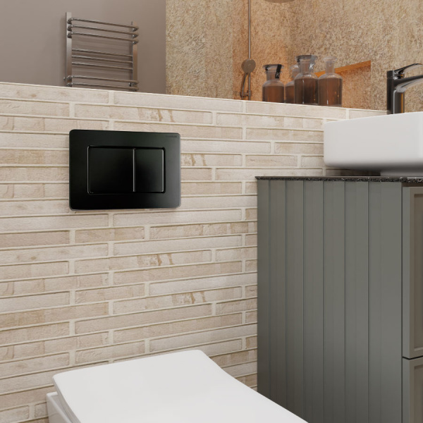 Клавиша смыва Charus Robusto черная матовая FP.310.MB.05 (детальная фотография), в наличии