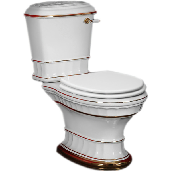 Унитаз компакт Migliore Gianeta ML.GNT-25.801 /ML.GNT-25.802 с золотой отделкой (детальная фотография)