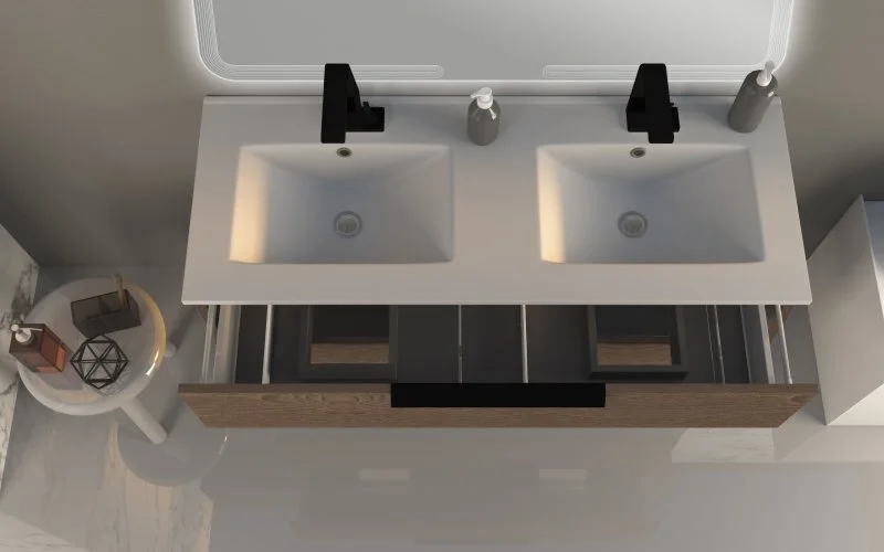 Тумба под раковину подвесная Cezares Urban 120 см frassino scuro 55161 (детальная фотография), современная, hi-tech